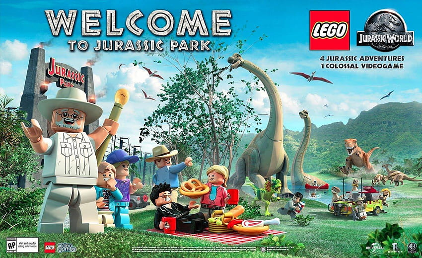 Добре дошли в Джурасик парк и фонове, лего Джурасик свят HD тапет