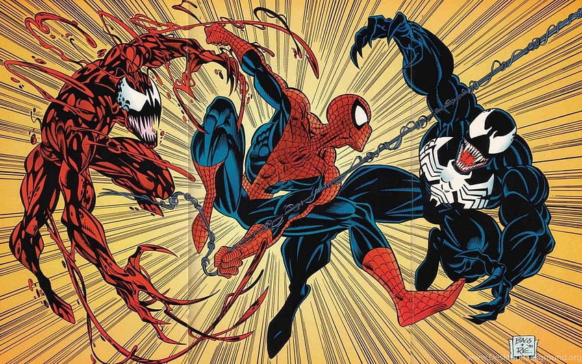 Venom Spider man Carnage Marvel Comics 배경, 스파이더맨 마블 만화 HD 월페이퍼