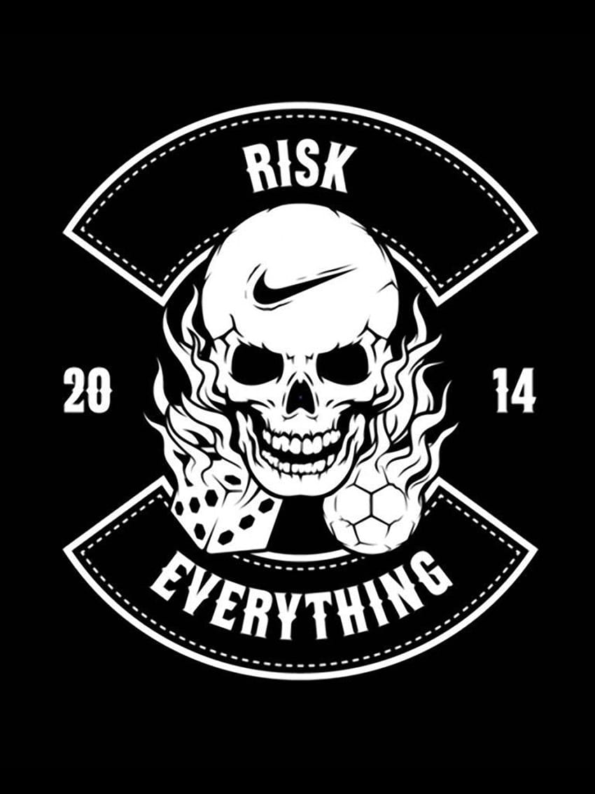 Logotipo de Nike Football Risk Everything 2014, iphone de riesgo fondo de pantalla del teléfono