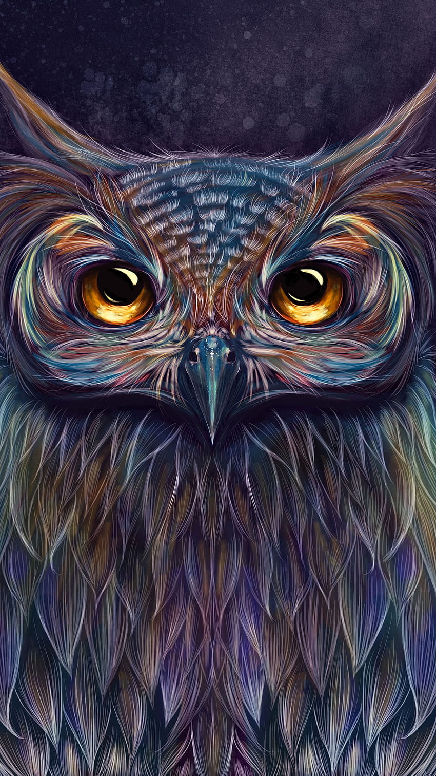 Misc Colorful Art, trippy owl HD phone wallpaper