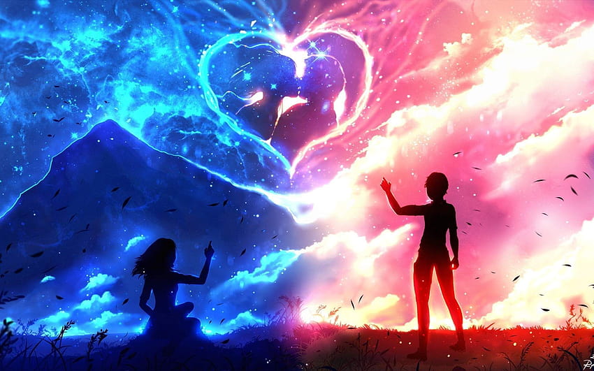 Love Anime Top Love Anime Tła w kreskówce, słodkie anime kochanków Tapeta HD