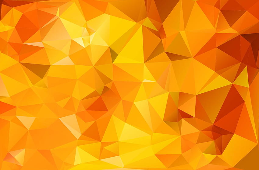 Orange Geometric Polygonal Triangle Texture HD wallpaper