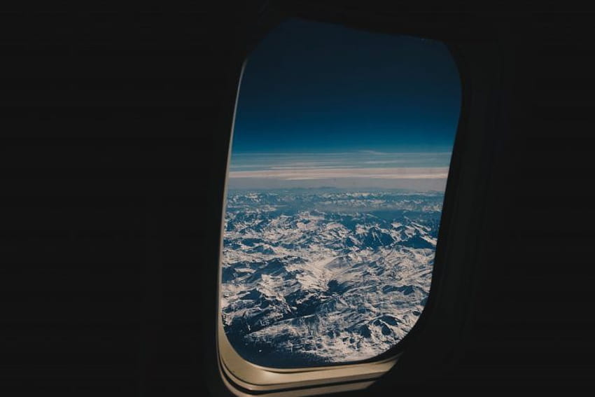 airplane, Mountains, Flight, Sky, Clouds, Window / and Mobile Backgrounds, plane window HD wallpaper