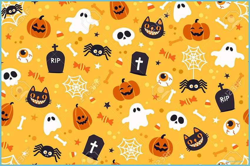 Download Cute Halloween Pumpkin Near Puppy Wallpaper  Wallpaperscom