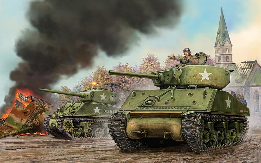 미국 WW2, wwii 탱크 HD 월페이퍼