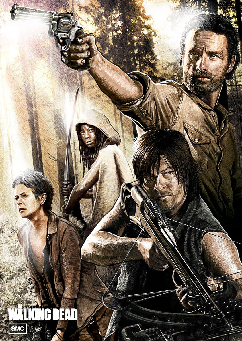 The Walking Dead, Rick et Daryl Fond d'écran de téléphone HD