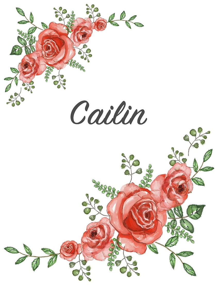 Cailin: Personalized Composition Notebook – Vintage Floral Pattern HD phone wallpaper