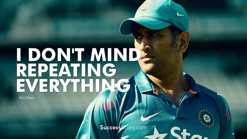 MS Dhoni Indian Cricketer 22528, cricket quotes HD wallpaper