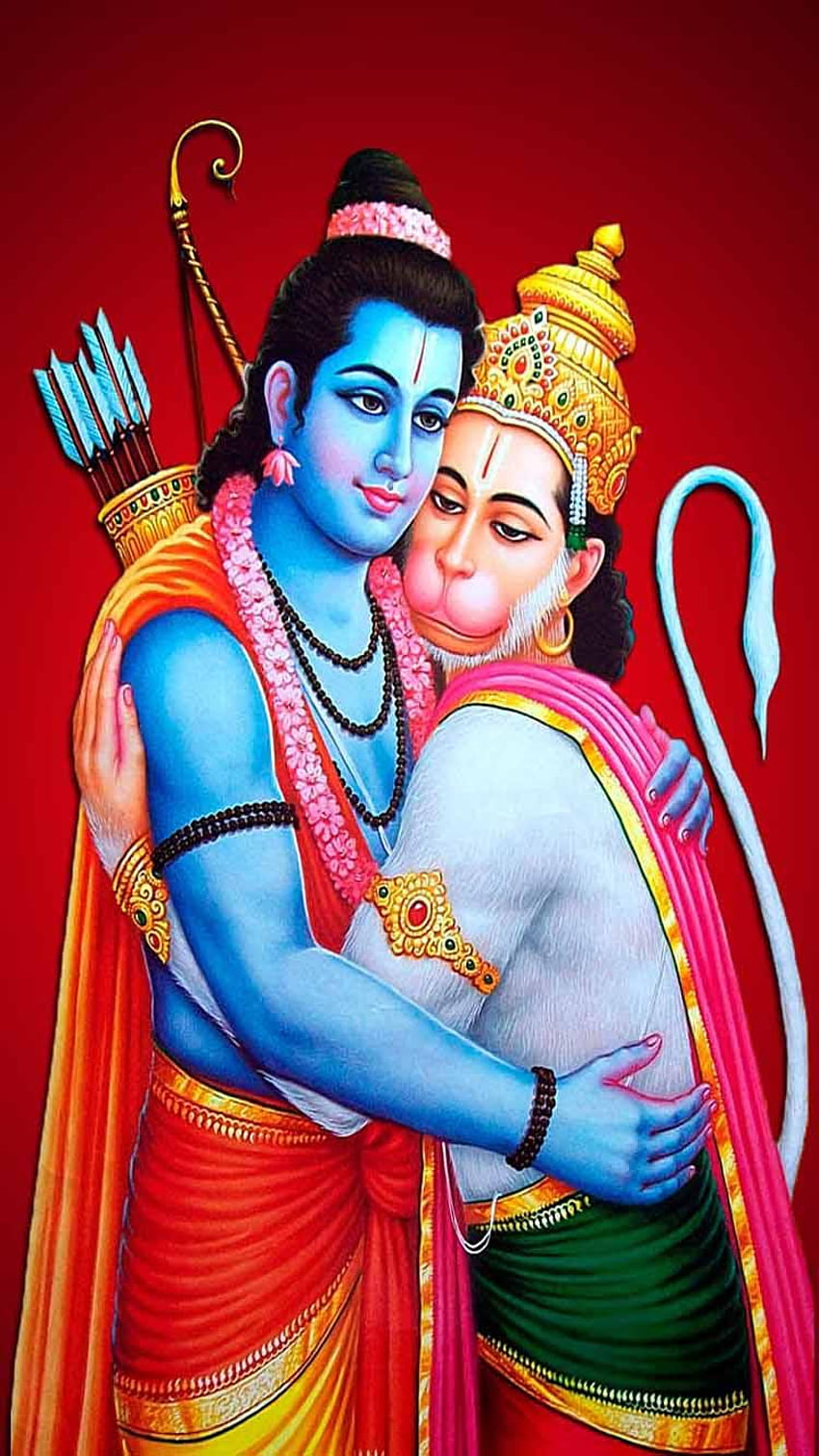 Shri Ram Hanuman, señor carnero móvil fondo de pantalla del teléfono