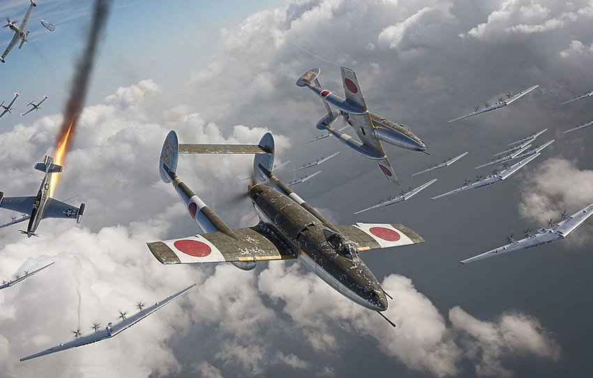 fiction, war, fighters, bombers, Experimental Aircraft, japanese secret projects, Imperial Japanese Navy, Japanese secret projects , section авиация HD wallpaper