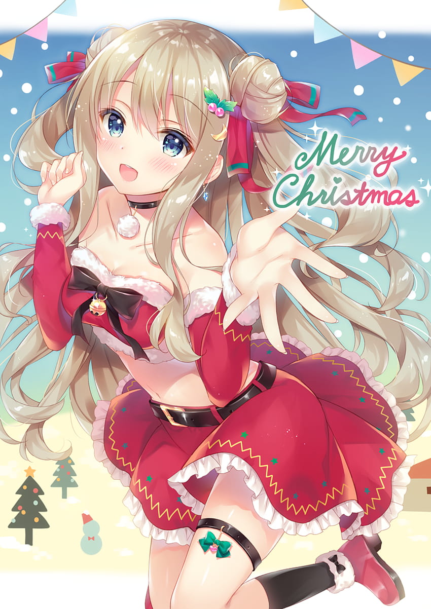 197 sobre ♛ Anime Merry Christmas Girl ♛, meninas de animação de natal Papel de parede de celular HD