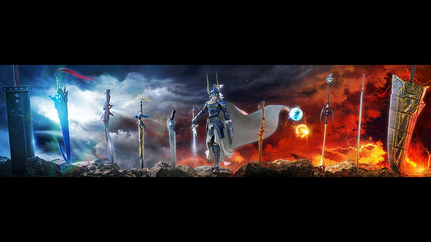 Warrior of Light Swords Dissidia Final Fantasy NT HD wallpaper