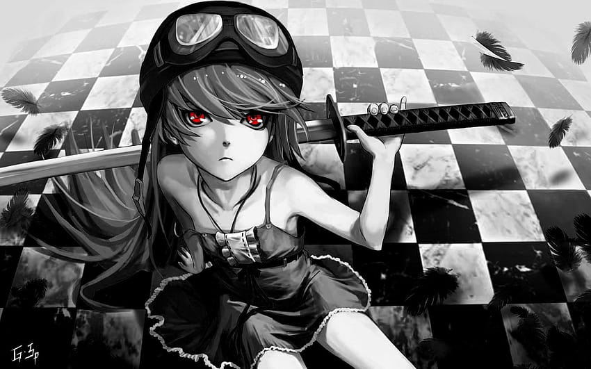 Black Anime, grayscale anime HD wallpaper