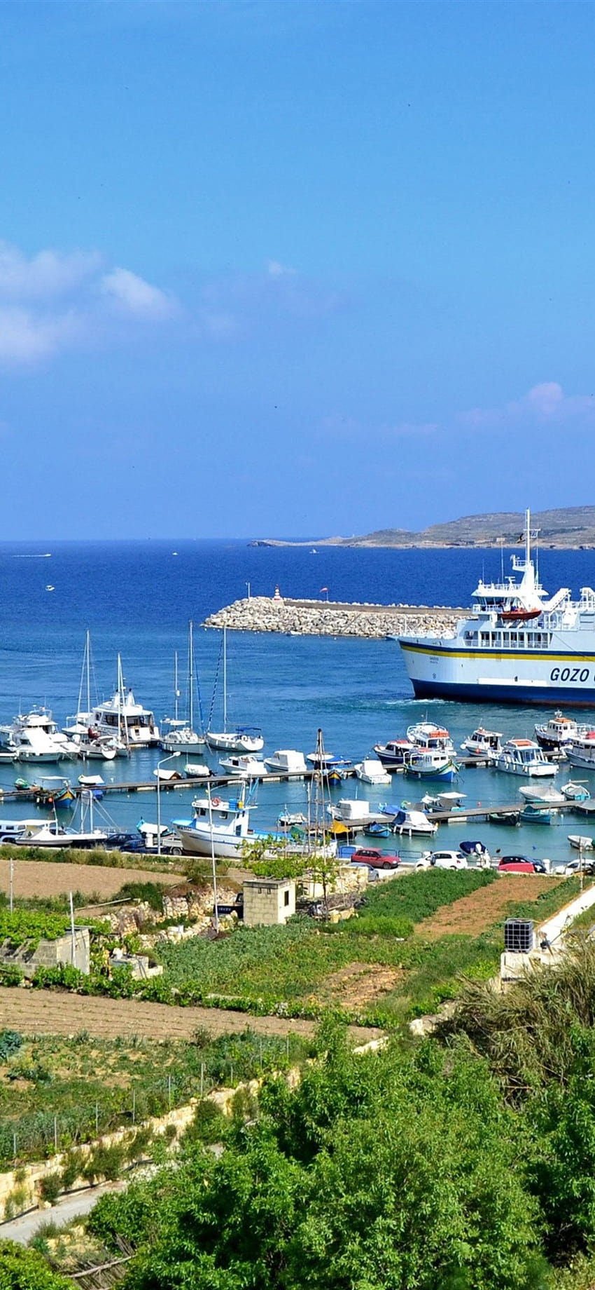Malta, Gozo, wyspa, łódki, dok, jachty, morze 1080x1920 iPhone 8/7/6/6S Plus , tło Tapeta na telefon HD