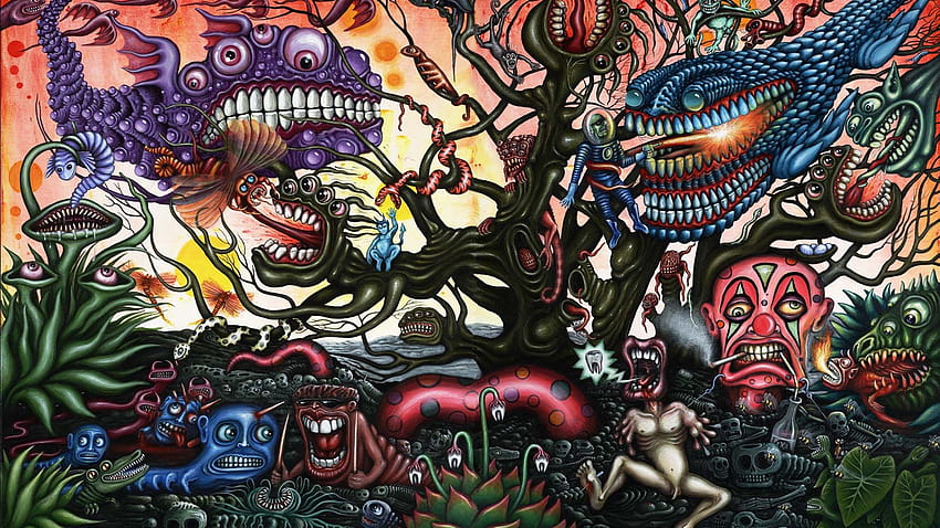 Psychedelic Dark Monster Trippy, dark psychedelic HD wallpaper
