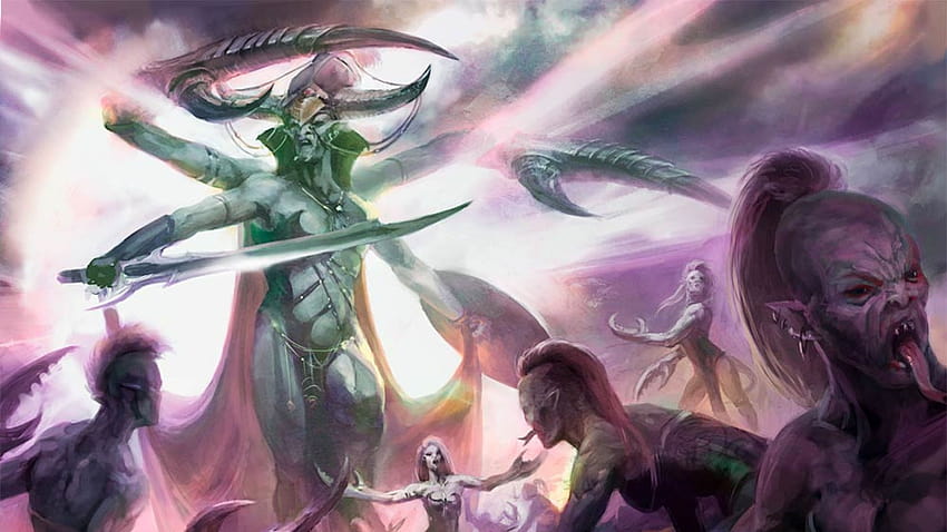 Slaanesh на Warhammer – богът на хаоса на удоволствието и излишъка HD тапет