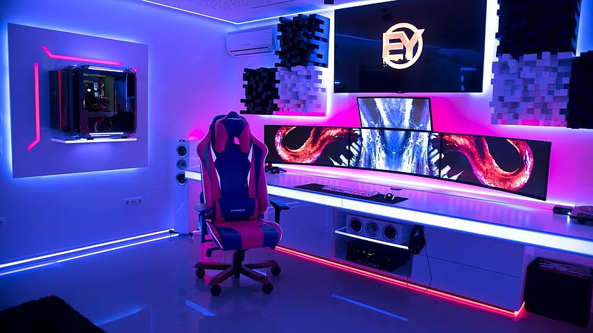 Gaming Room, Setup-Gamer HD-Hintergrundbild
