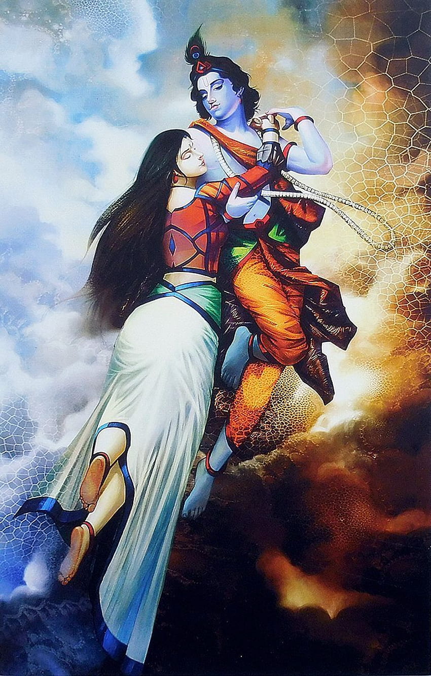 Love of Radha Krishna, anime radha and krishna HD phone wallpaper ...