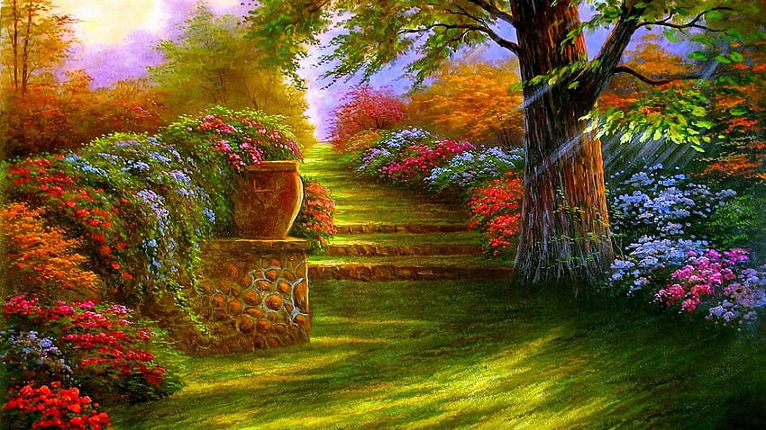 3d garden painting