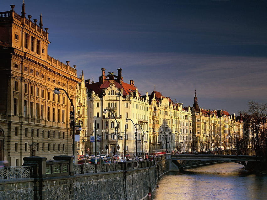 Река Вълтава Прага, Прага HD тапет