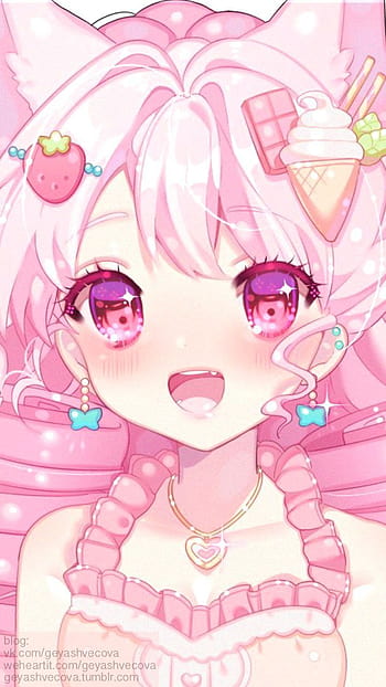 desktop wallpaper chibi anime kawaii kawaii anime cute pinterest anime girl cute pink thumbnail