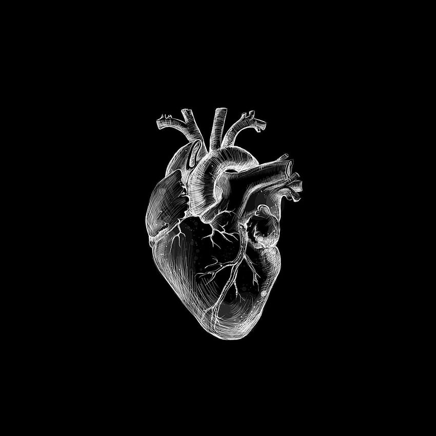 Schwarzes Herz, schwarzes Zeug HD-Handy-Hintergrundbild