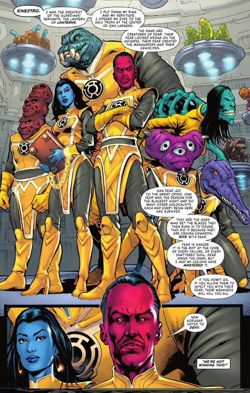 Corps Sinestro : Corps Sinestro : Le corps sinestro est alimenté par la peur de la même manière que les anneaux de lanternes vertes sont alimentés par la volonté et leurs pouvoirs sont très similaires, y compris le vol, les constructions et Fond d'écran de téléphone HD
