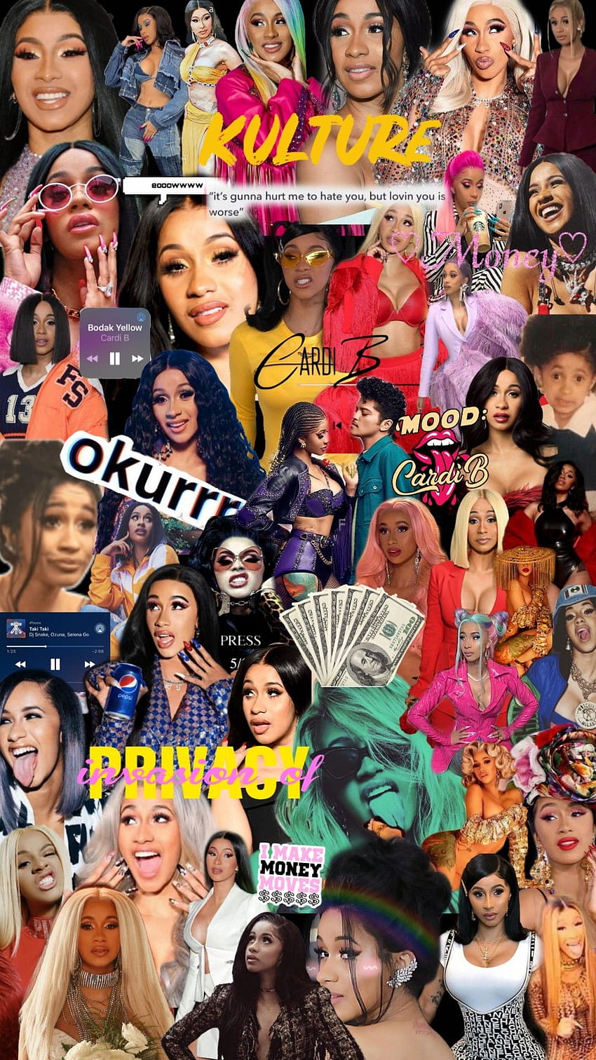 Cardi ♥️, cardi b collage HD phone wallpaper | Pxfuel