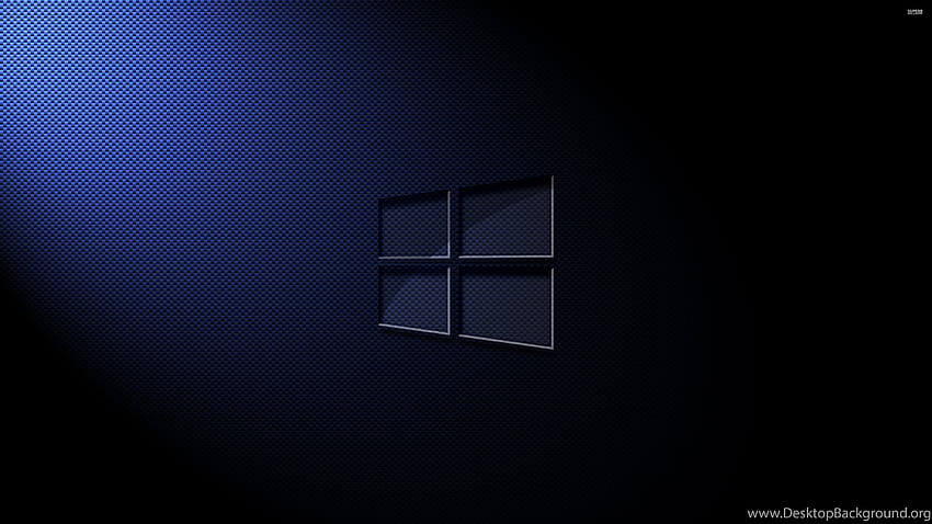 Glass Windows 10 On Carbon Fiber Computer ... Backgrounds, dark blue windows 10 HD wallpaper