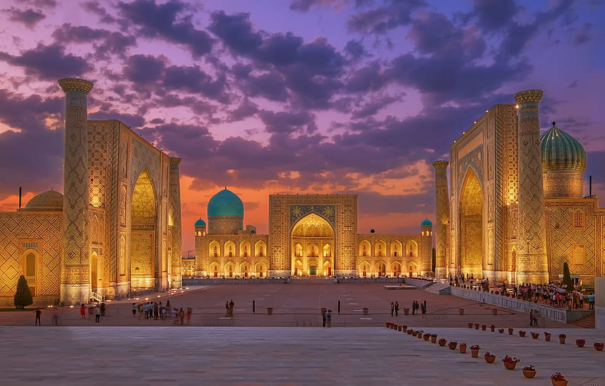 Bereich, Moschee, die Kuppel, Usbekistan, Samarkand, Abschnitt город HD-Hintergrundbild
