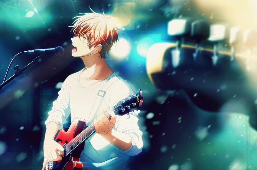 2560x1700 Given, Mafuyu Sato, Anime Boy, Śpiew, Gitara, gitara chłopca z anime Tapeta HD