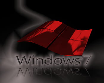 window 7 red wallpaper hd