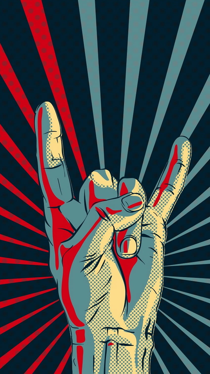 Rock-Handgestenzeichen für Telefone, Handzeichen HD-Handy-Hintergrundbild