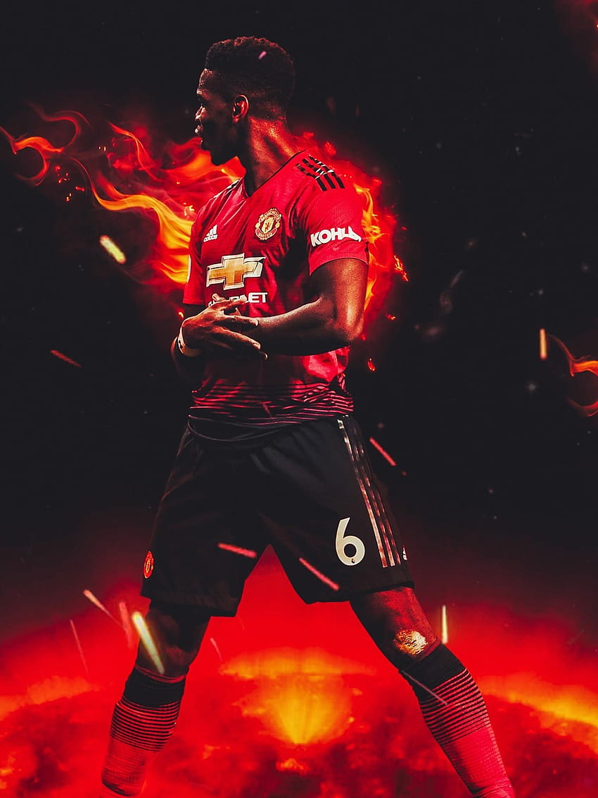 1536x2048 Paul Pogba, piłkarz, Manchester, Manchester United 2019 android Tapeta na telefon HD