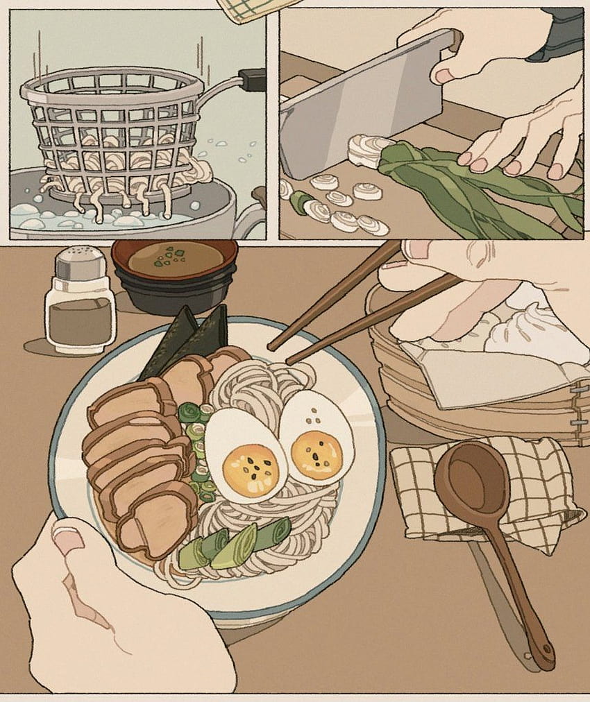 HA0 pastel anime food aesthetic HD phone wallpaper  Pxfuel