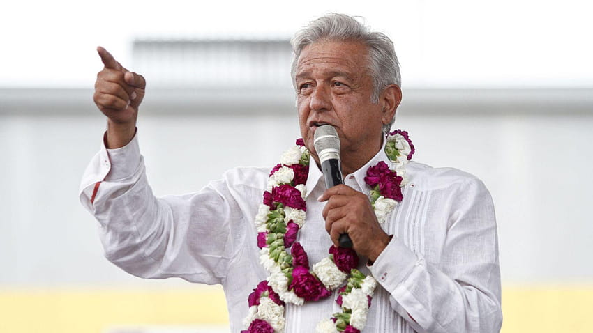 Amlo, il candidato di sinistra alla guida della corsa presidenziale messicana del 2018 Sfondo HD