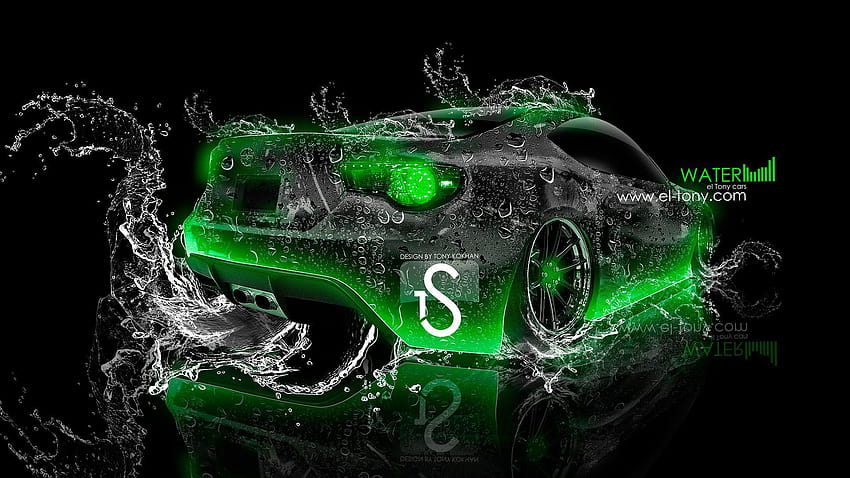 Neon Green Car, lime green sports car HD wallpaper