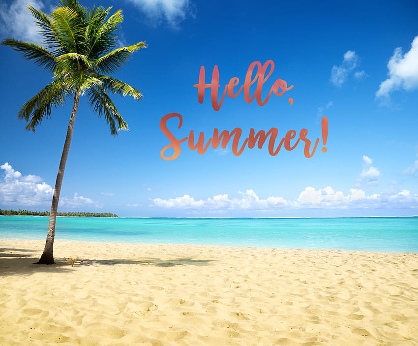 hello summer beach HD wallpaper