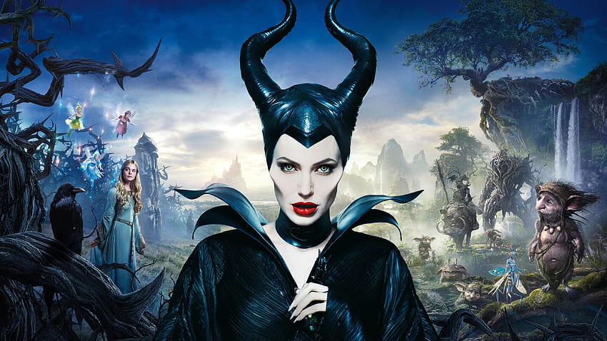 Angelina Jolie W filmie Maleficent Angelina Jolie, gwiazdy, Maleficent, filmy Tapeta HD