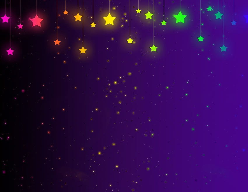 Rainbow Star Backgrounds, rainbow stars HD wallpaper