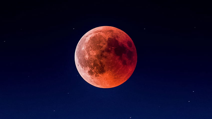 So sehen Sie den Super Flower Blood Moon: Mondfinsternis 2021 HD-Hintergrundbild