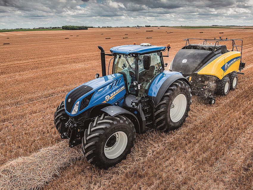Трактор New Holland T7, new holland agriculture HD тапет