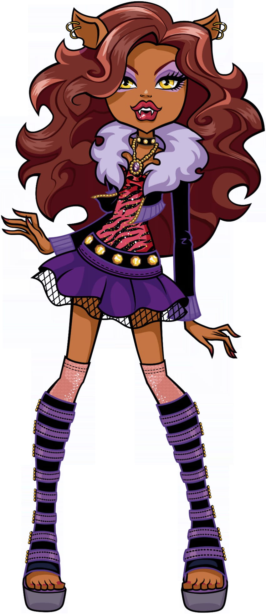 Monster High: Lupo Clawdeen! Clawdeen Wolf è la figlia di un lupo mannaro. Fiduciosa e feroce, lei... Sfondo del telefono HD