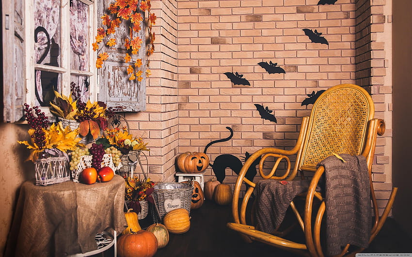 Halloween Holiday House Decoration ❤, halloween house decoration HD wallpaper
