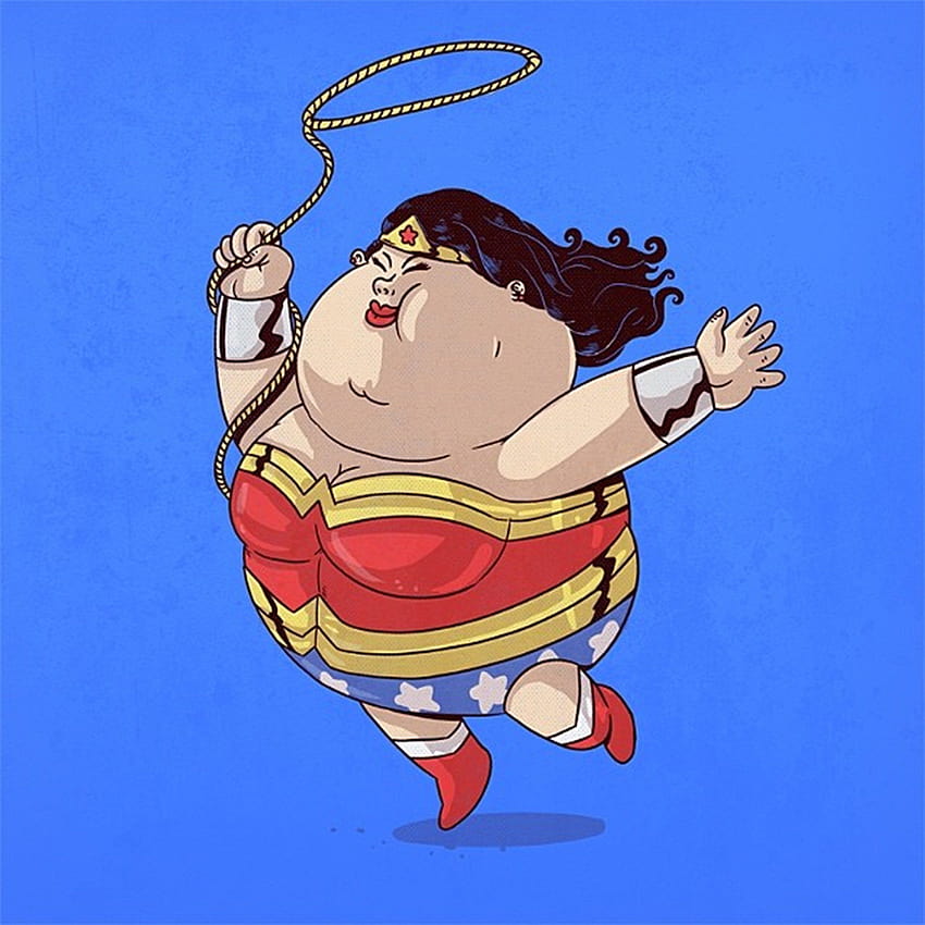 Wonder Woman, Fat, Dc comics, Comics ...wallup, Wonder Woman cartoon HD тапет за телефон
