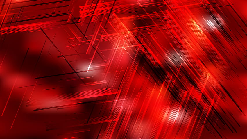 Abstrato legal vermelho dinâmico linhas aleatórias fundos arte vetorial, vetor vermelho papel de parede HD
