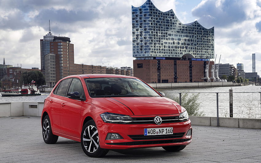 Volkswagen 2017, polo car red computer HD wallpaper