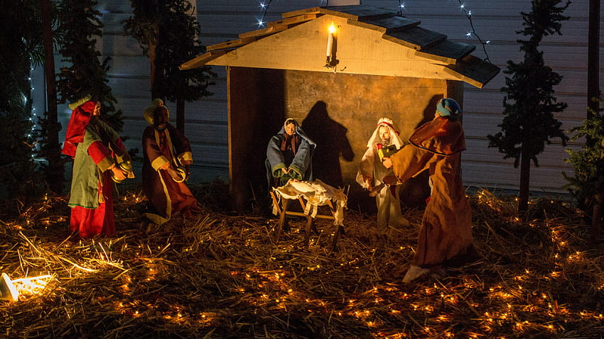 Best 2 Nativity Scene Backgrounds For s on, christmas crib HD wallpaper