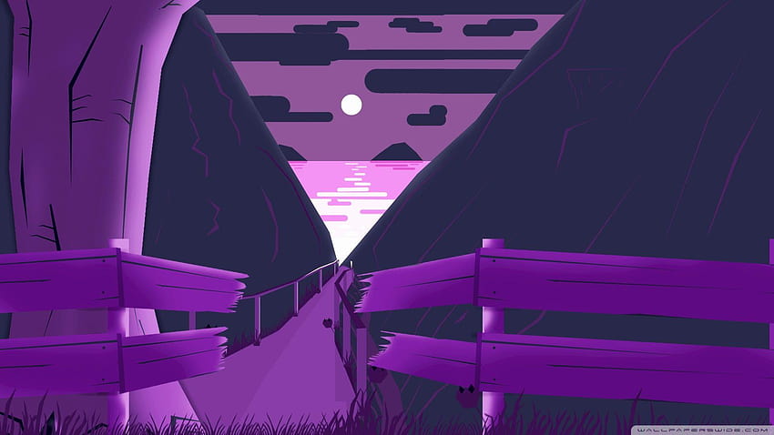 7 Purple Mountain, purple aesthetic wide HD wallpaper | Pxfuel