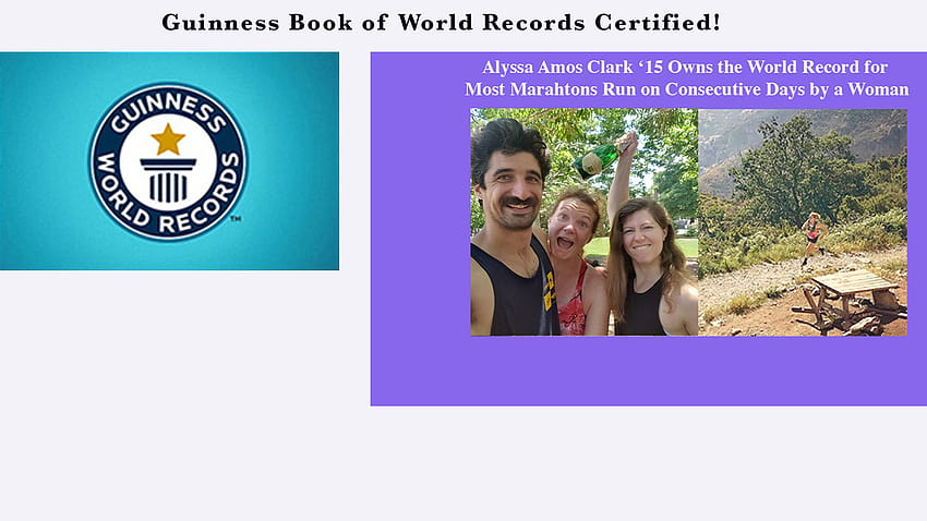 Guinness Book of World Records Certifies Alyssa Amos Clark's Consecutive Marathon Distance Running Record HD wallpaper